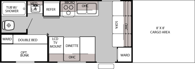 Wolf Pack Toy Hauler 18DFWP floor plan