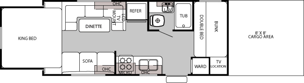 Wolf Pack Toy Hauler 21DFWP floor plan