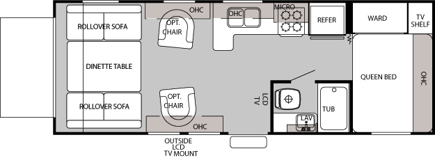 Wolf Pack Toy Hauler 23DFWP floor plan