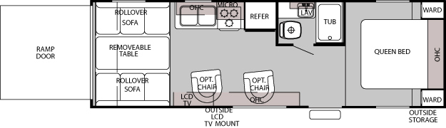 Wolf Pack Toy Hauler 27DFWP floor plan