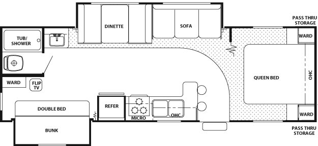 Grey Wolf 28A+ floor plan