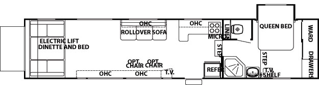 Wolf Pack Toy Hauler 326+5WP floor plan