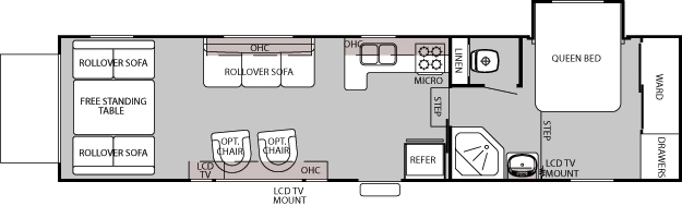 Wolf Pack Toy Hauler 326WP floor plan