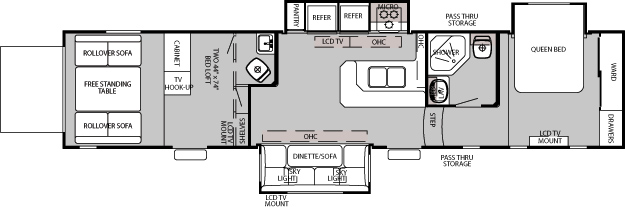 Wolf Pack Toy Hauler 376WP floor plan