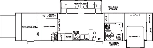 Wolf Pack Toy Hauler 386WP floor plan