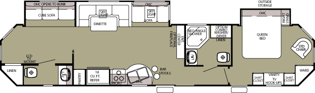 Cherokee Park Model 39DB floor plan